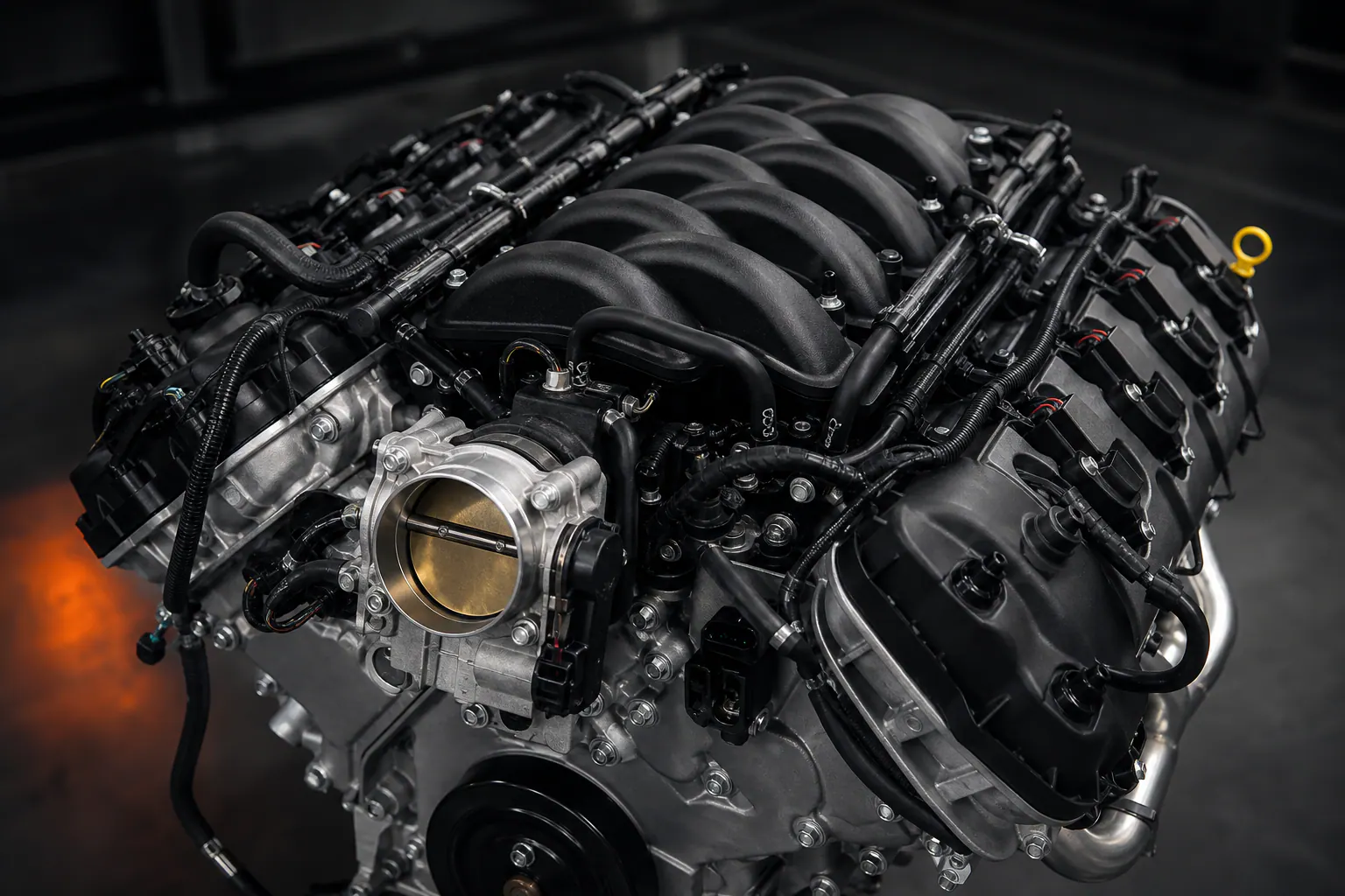5.0 Coyote intake manifold and throttle body detail