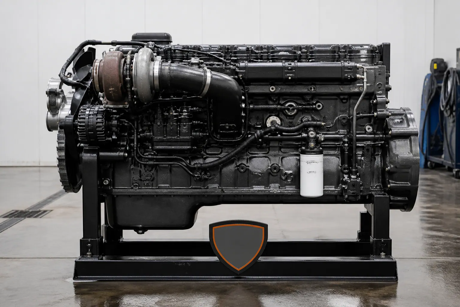 5.9 Cummins engine on branded stand