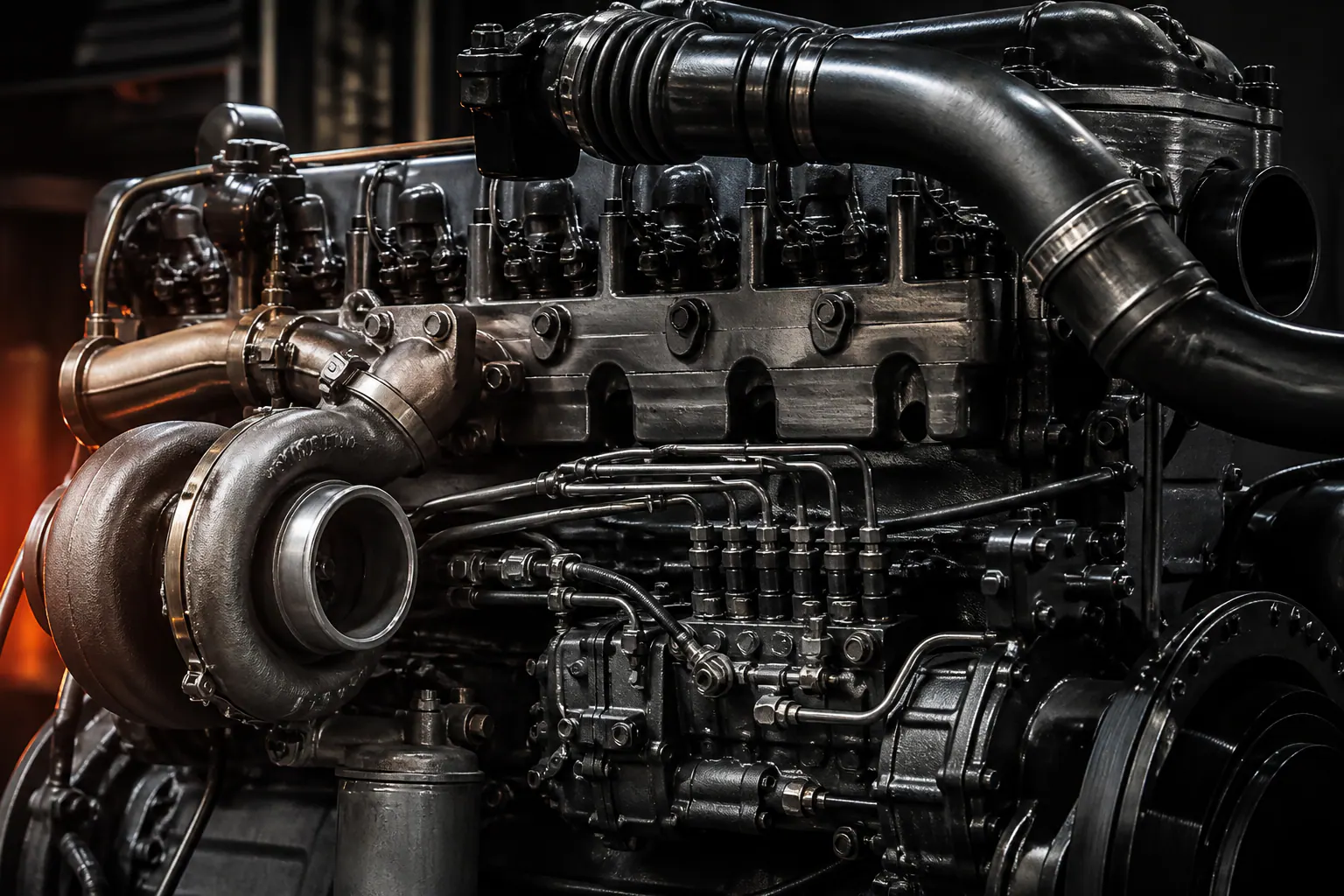5.9 Cummins turbo and fuel-system detail