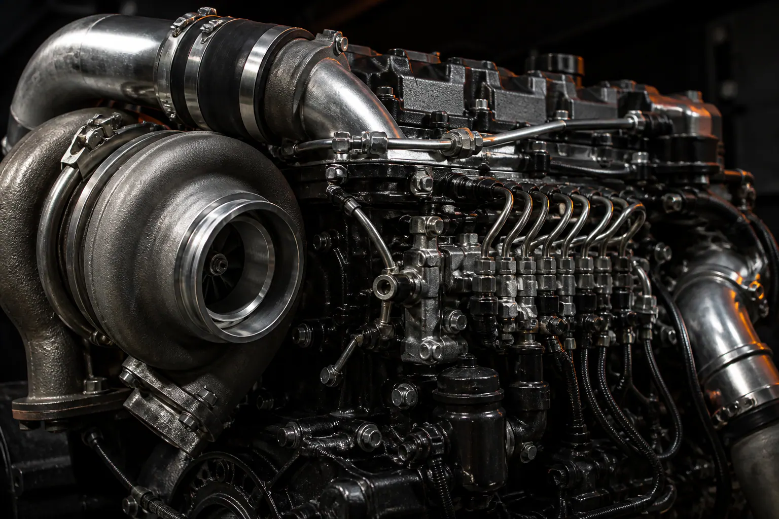 6.7 Cummins turbo and fuel-system detail