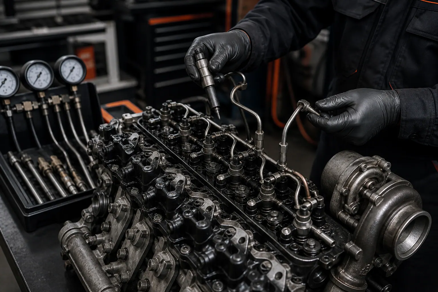 Diesel injector and turbo inspection