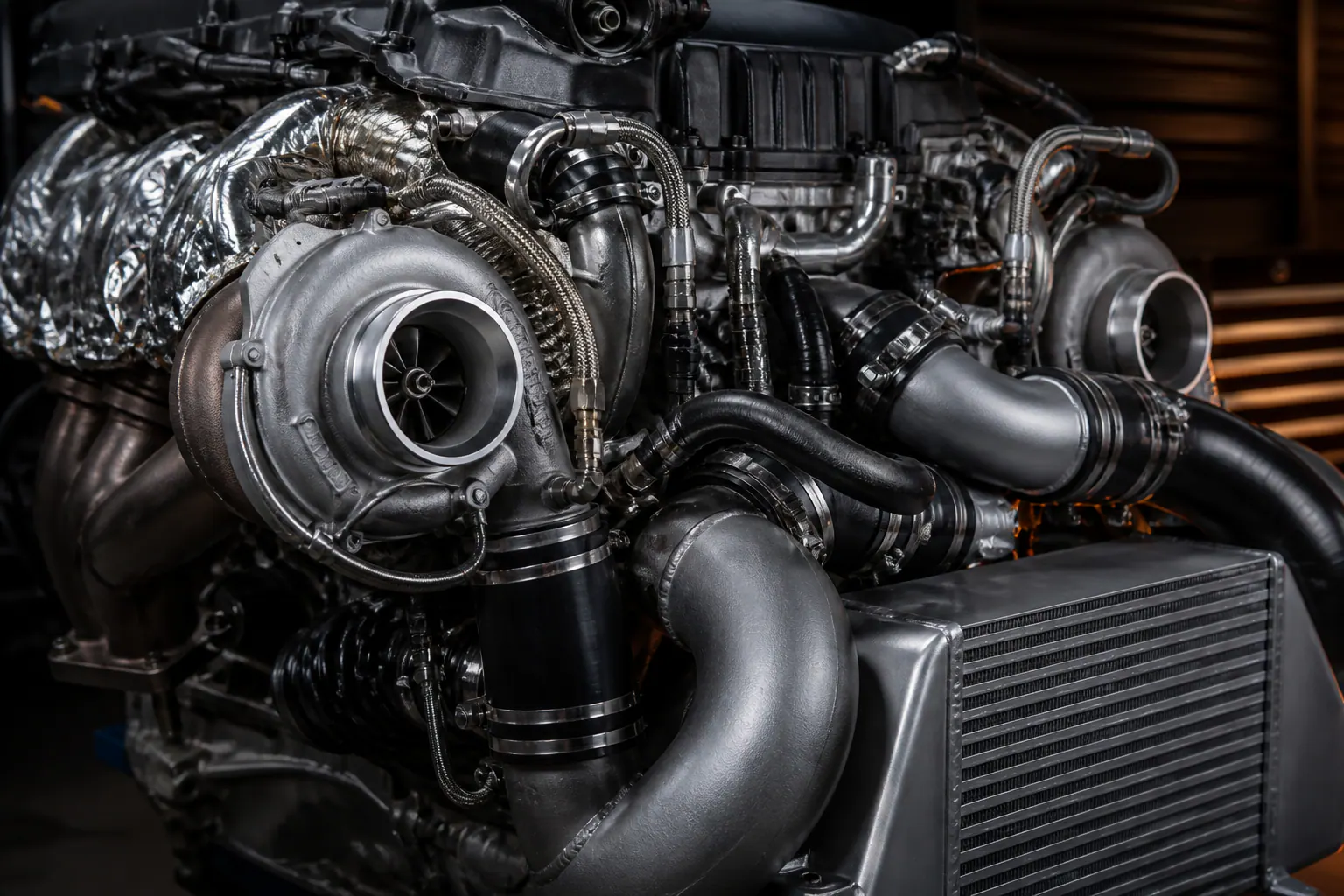 3.5 EcoBoost twin-turbo plumbing detail