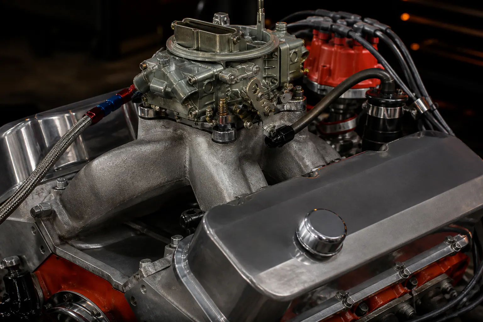 454 big-block induction detail