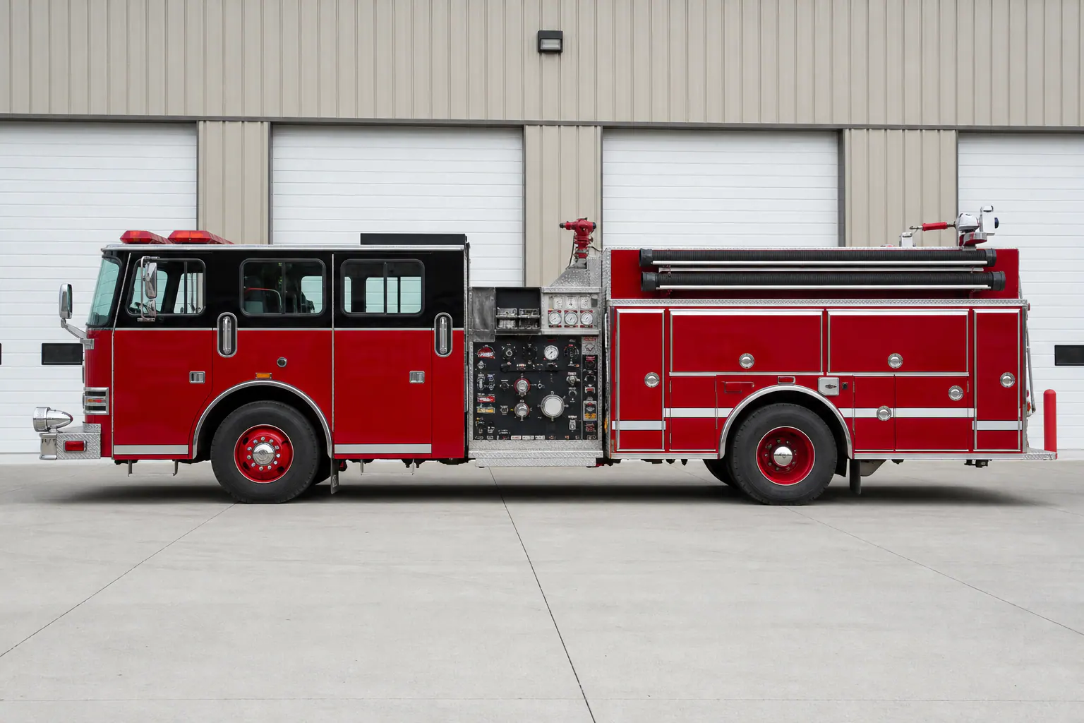 Fire engine full side profile