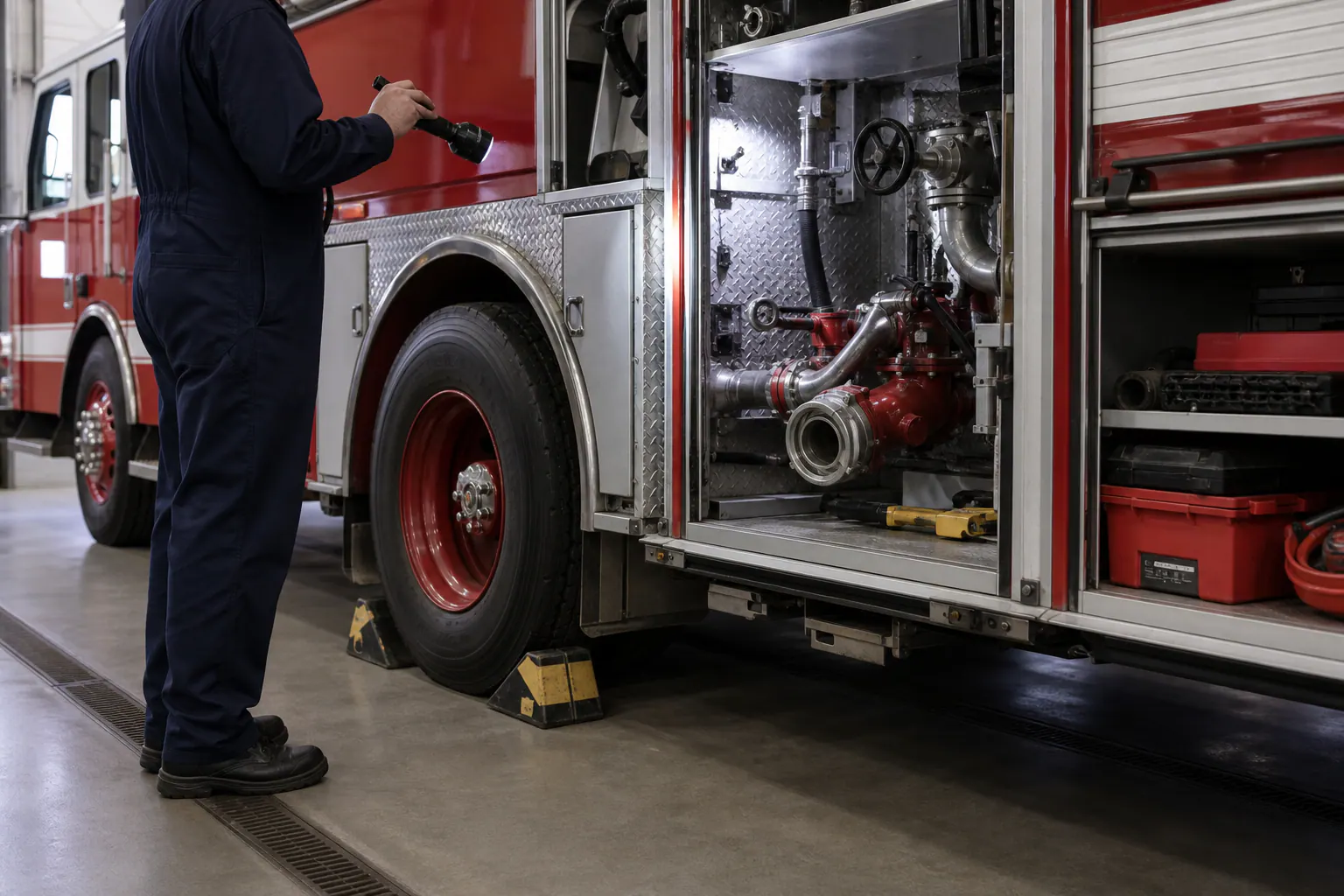 Representative fire engine truck pre-sale inspection