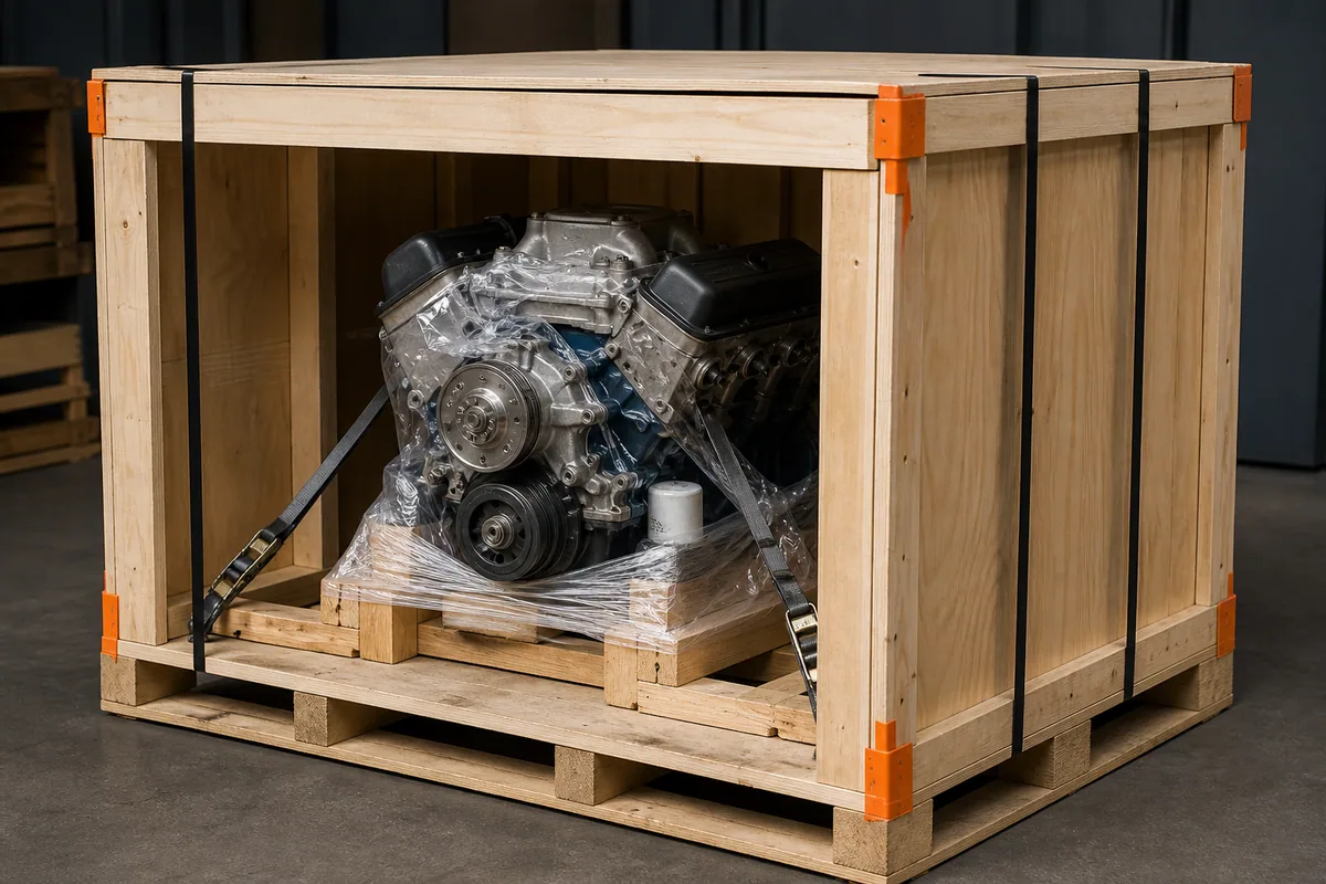 Ford 302 Engine for Sale — freight preparation