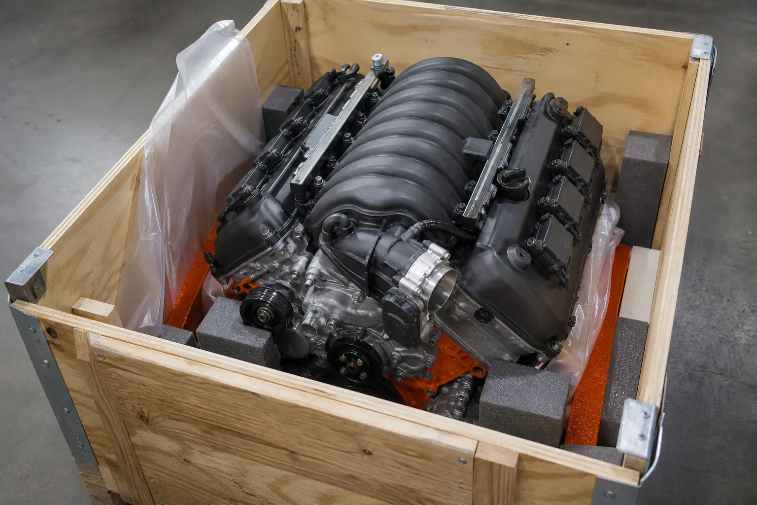 Representative 5.7 HEMI freight packaging