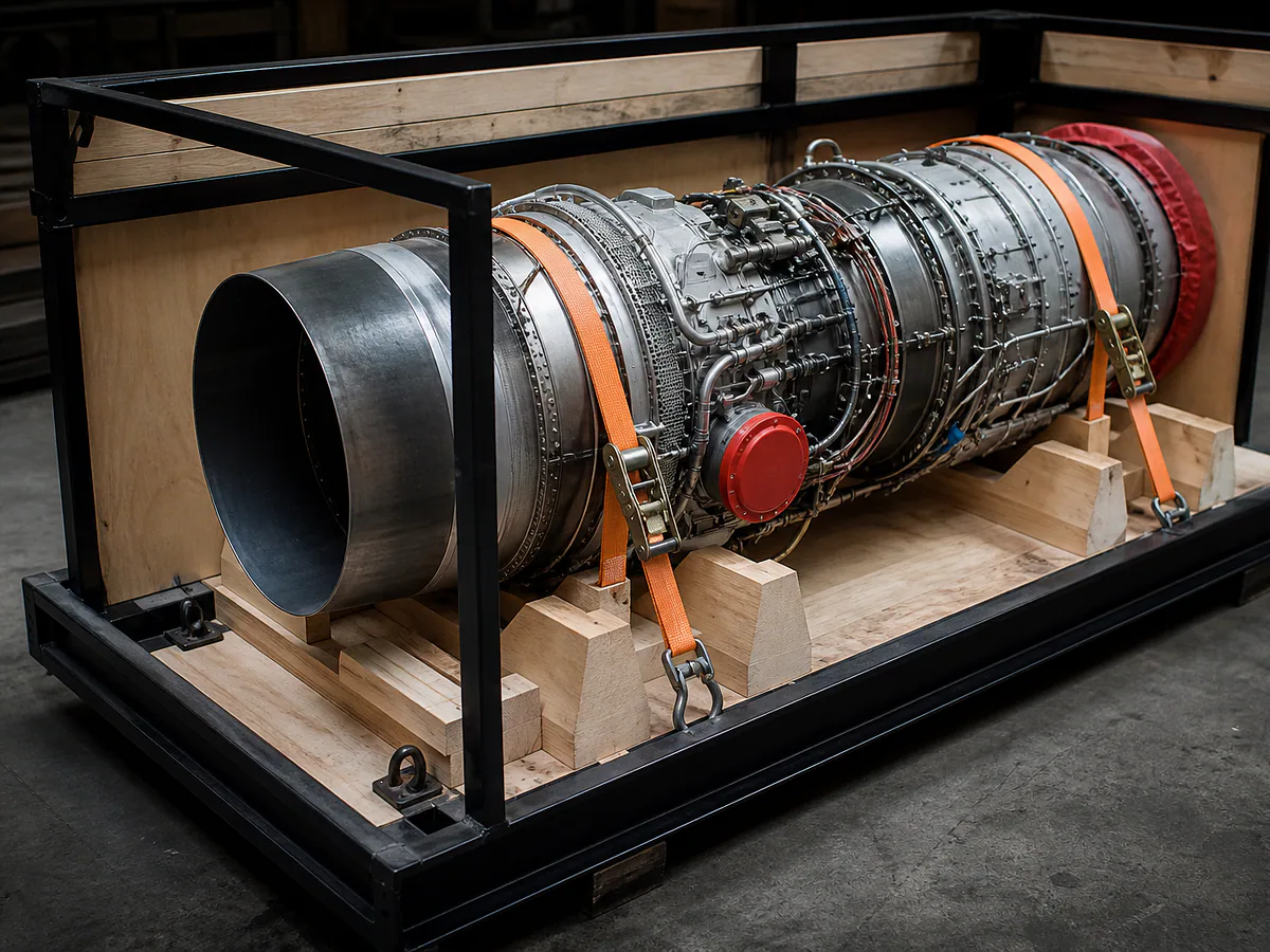 Jet Engine for Sale — freight preparation