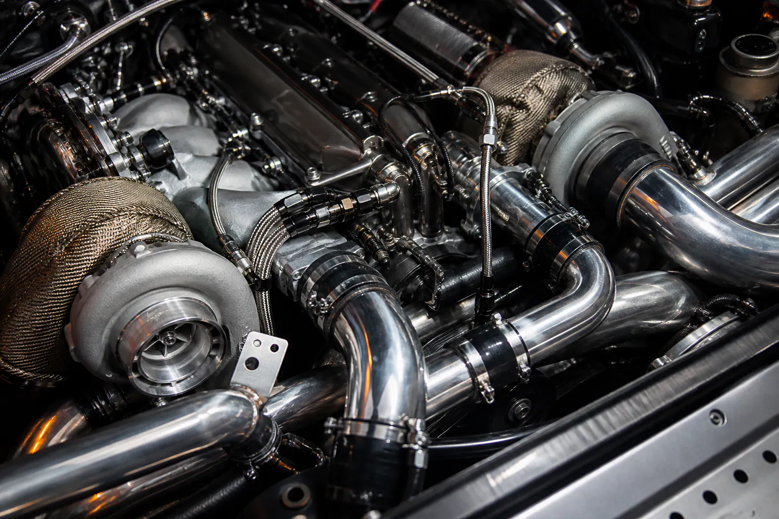 1JZ turbocharger and intake plumbing detail
