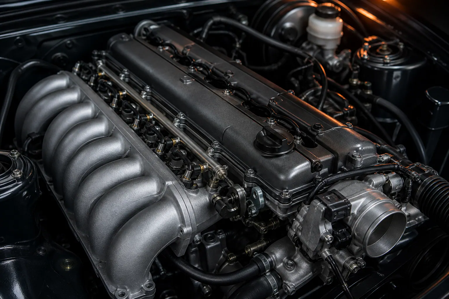 2JZ-GE intake manifold and fuel-system detail