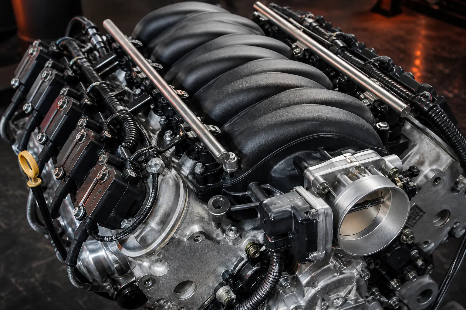 6.0 LS intake manifold and throttle body detail