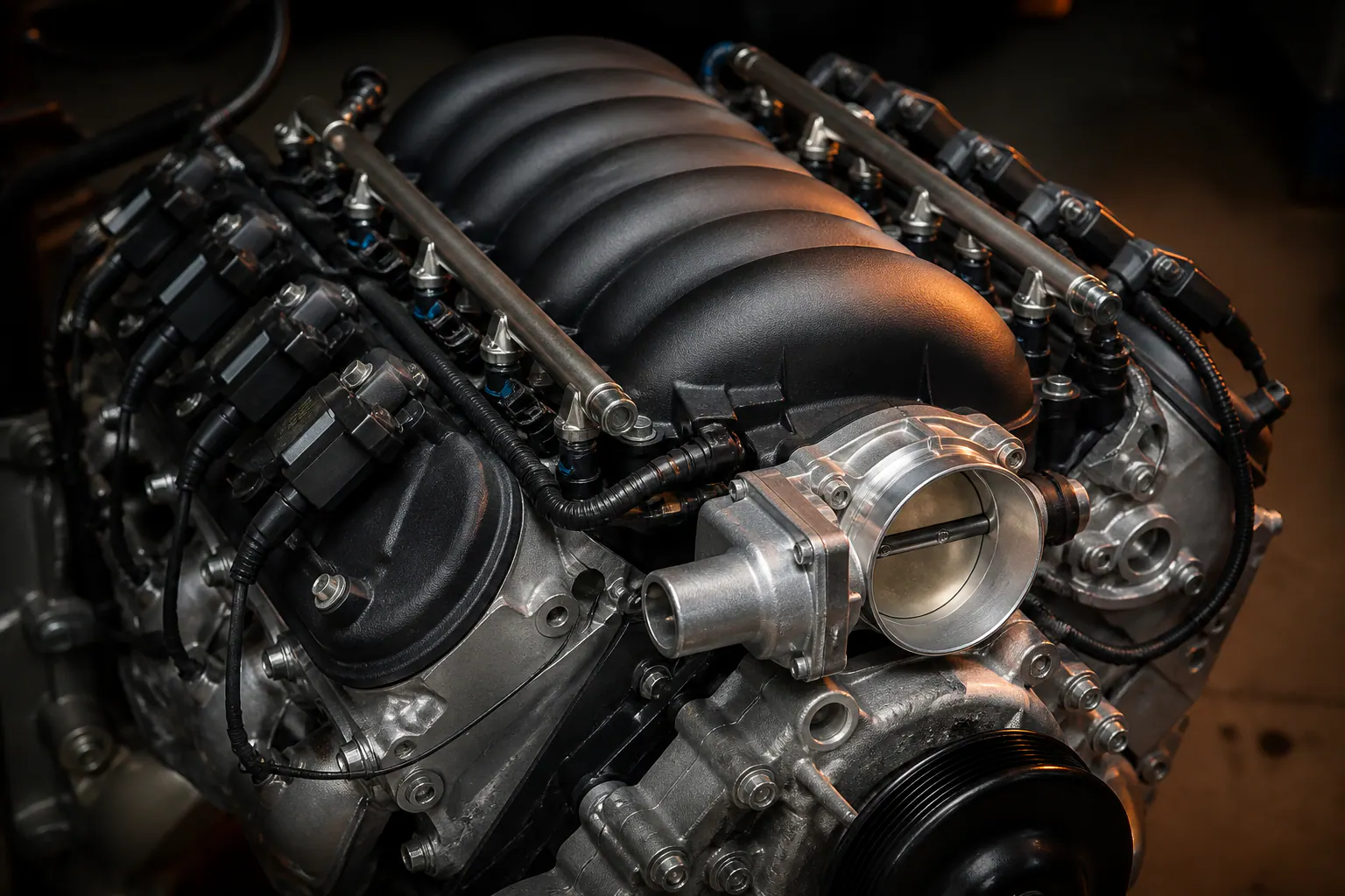 6.2 LS intake manifold and throttle body detail