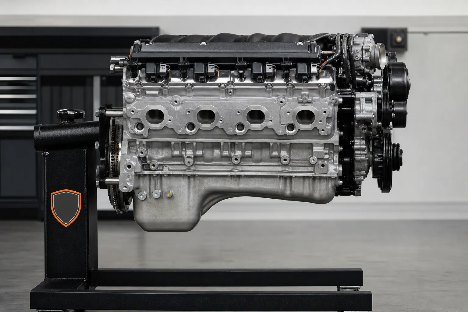 6.2 LS engine on branded inspection stand