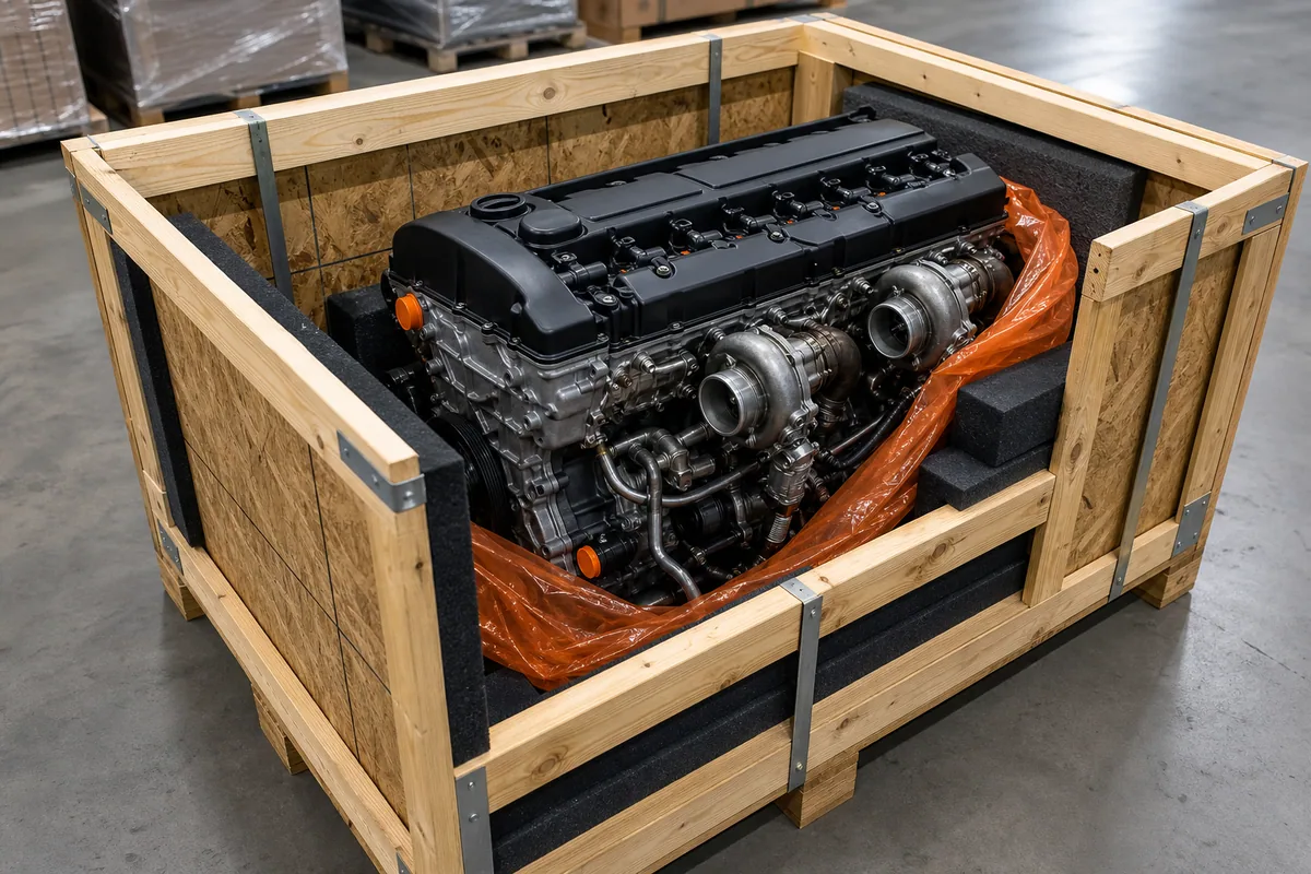 N54 Engine for Sale — freight preparation