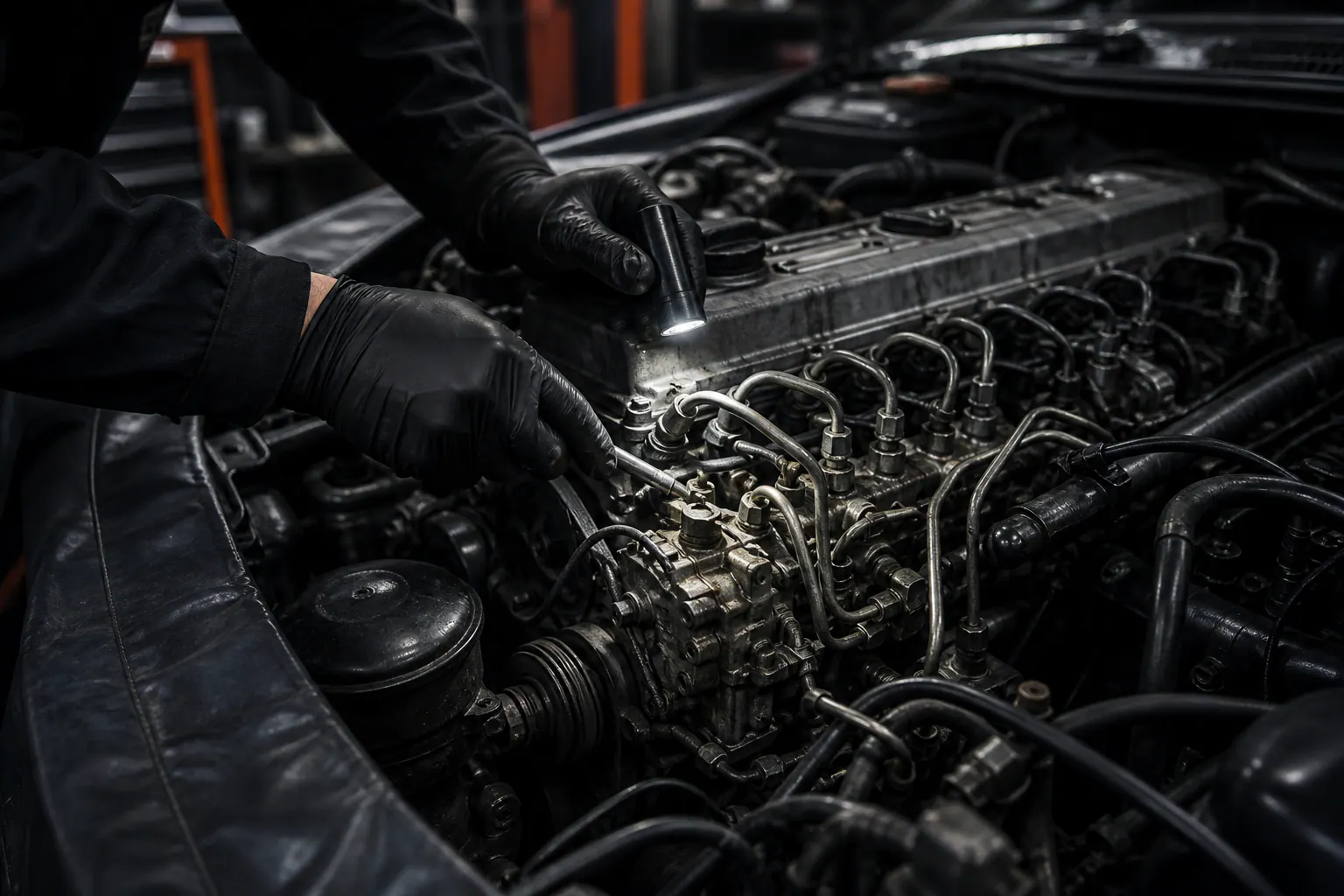 OM606 fuel-system inspection