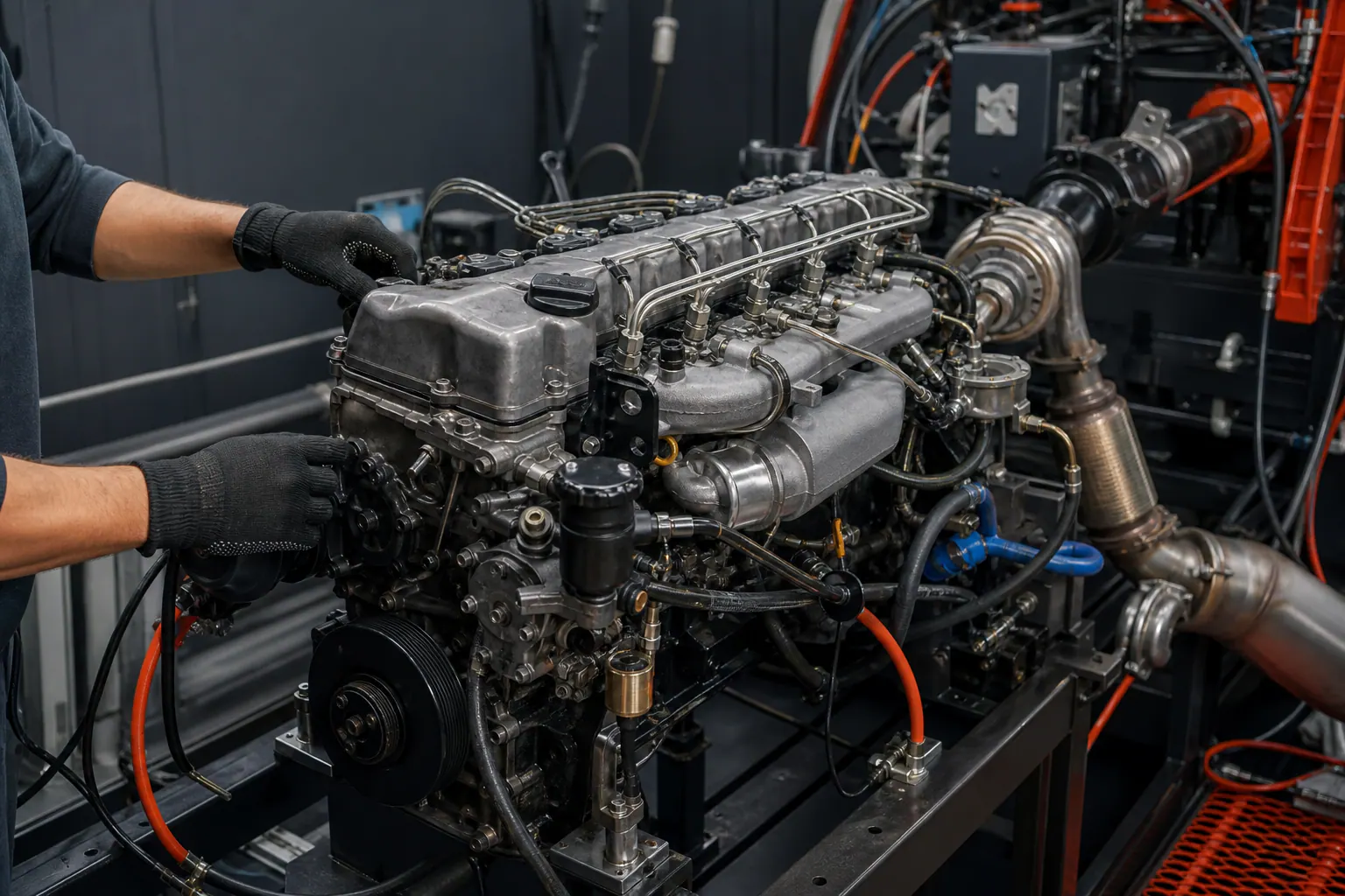 OM606 diesel test-stand verification