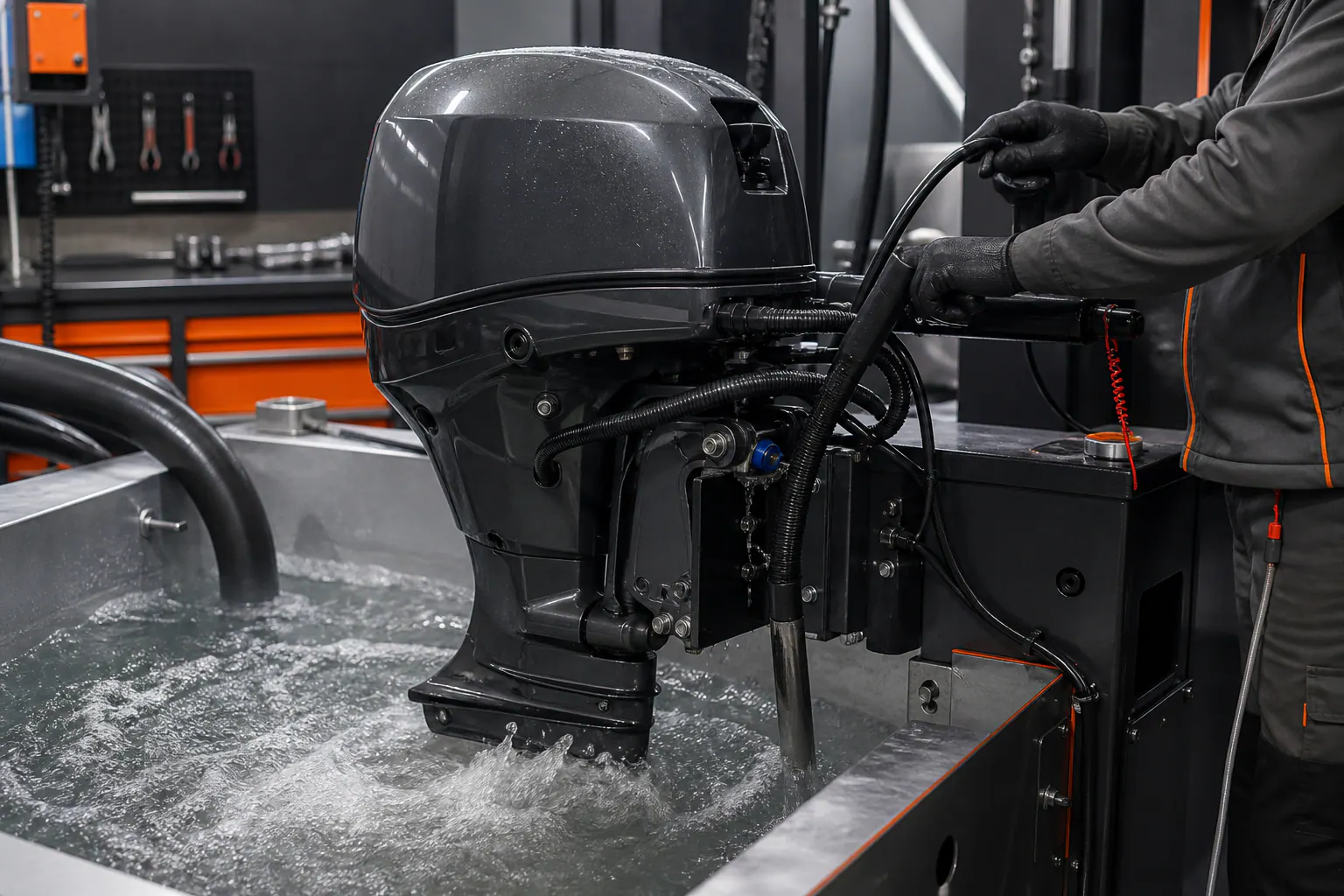 Outboard tank-test quality verification