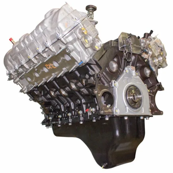 6.0 LS engine secured in branded freight crate
