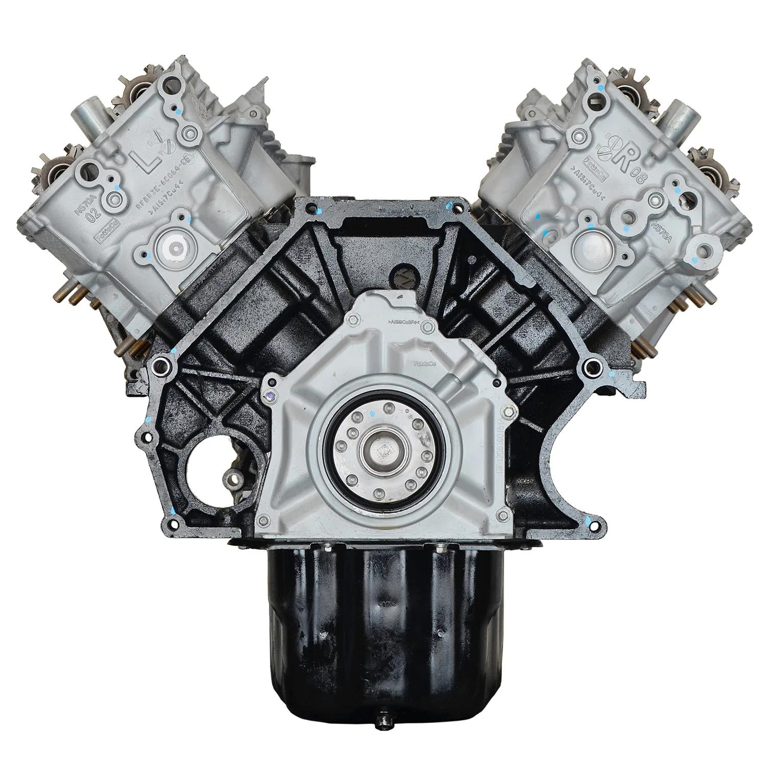 6.0 LS engine on branded inspection stand
