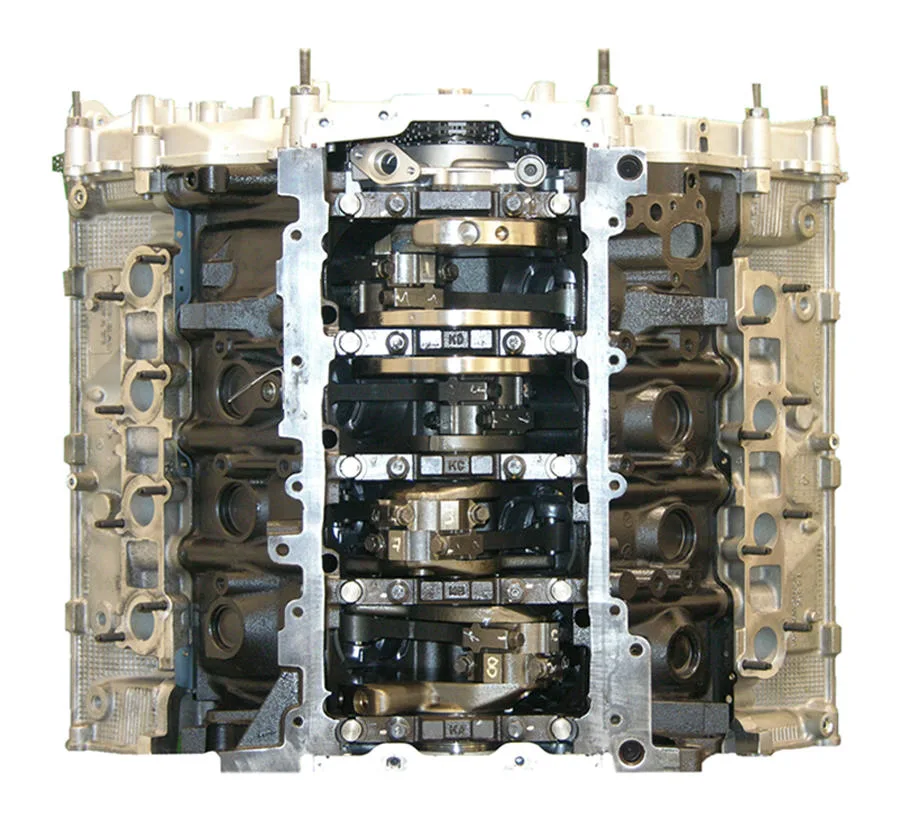 6.0 LS engine secured in branded freight crate