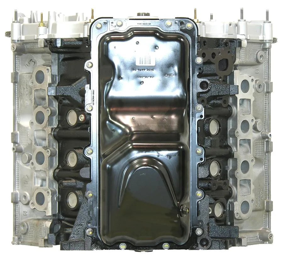 6.0 LS engine secured in branded freight crate