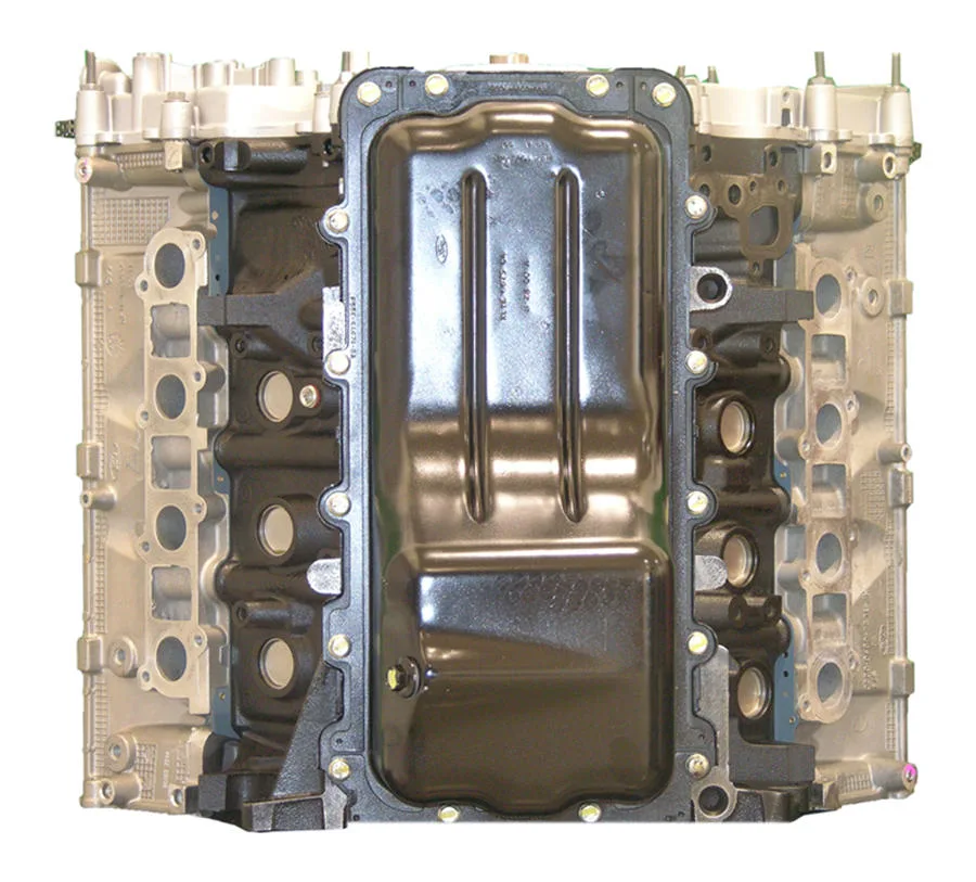 6.0 LS engine secured in branded freight crate