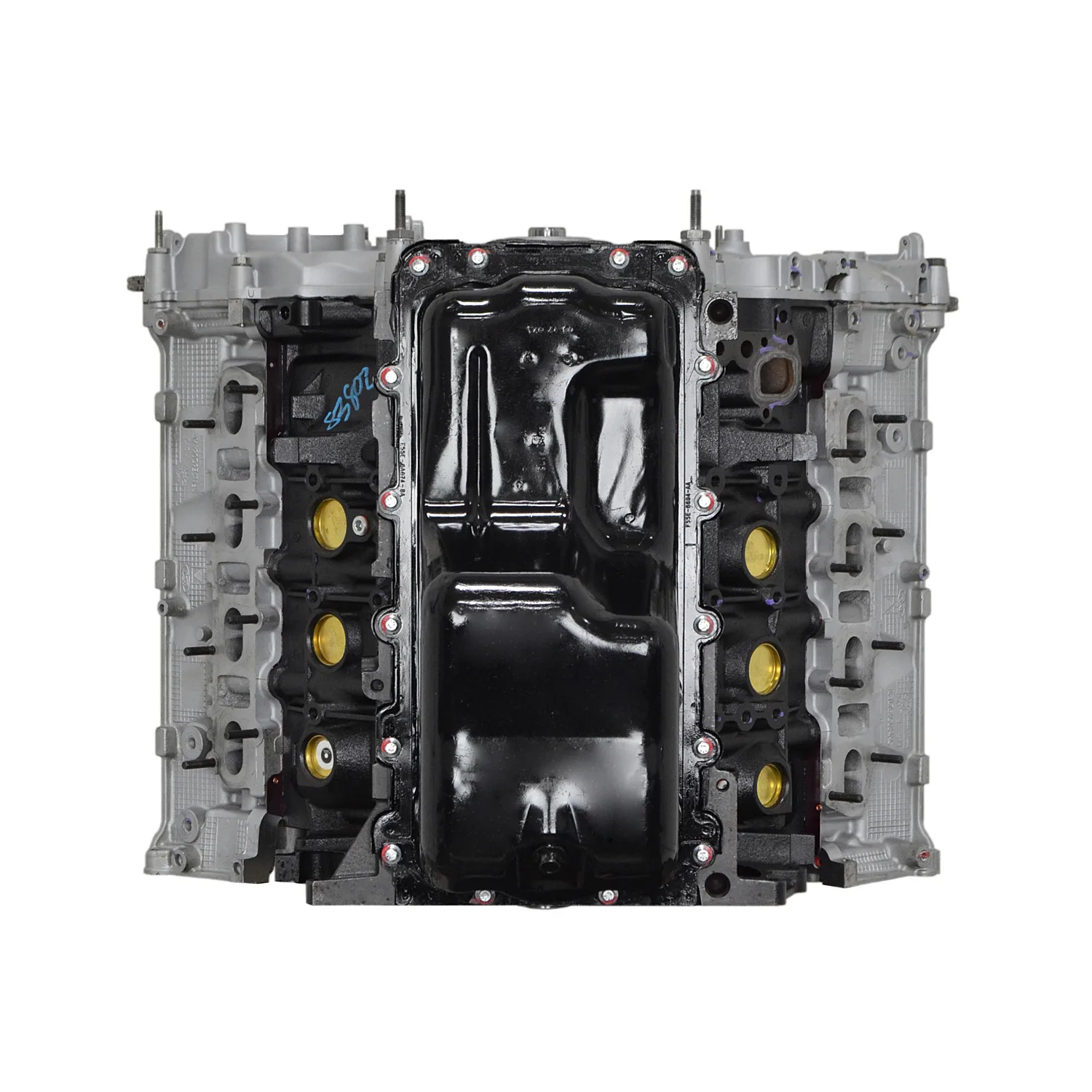 6.0 LS engine secured in branded freight crate