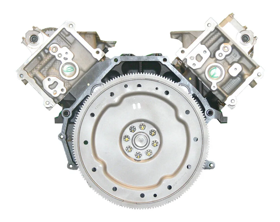 6.0 LS engine on branded inspection stand