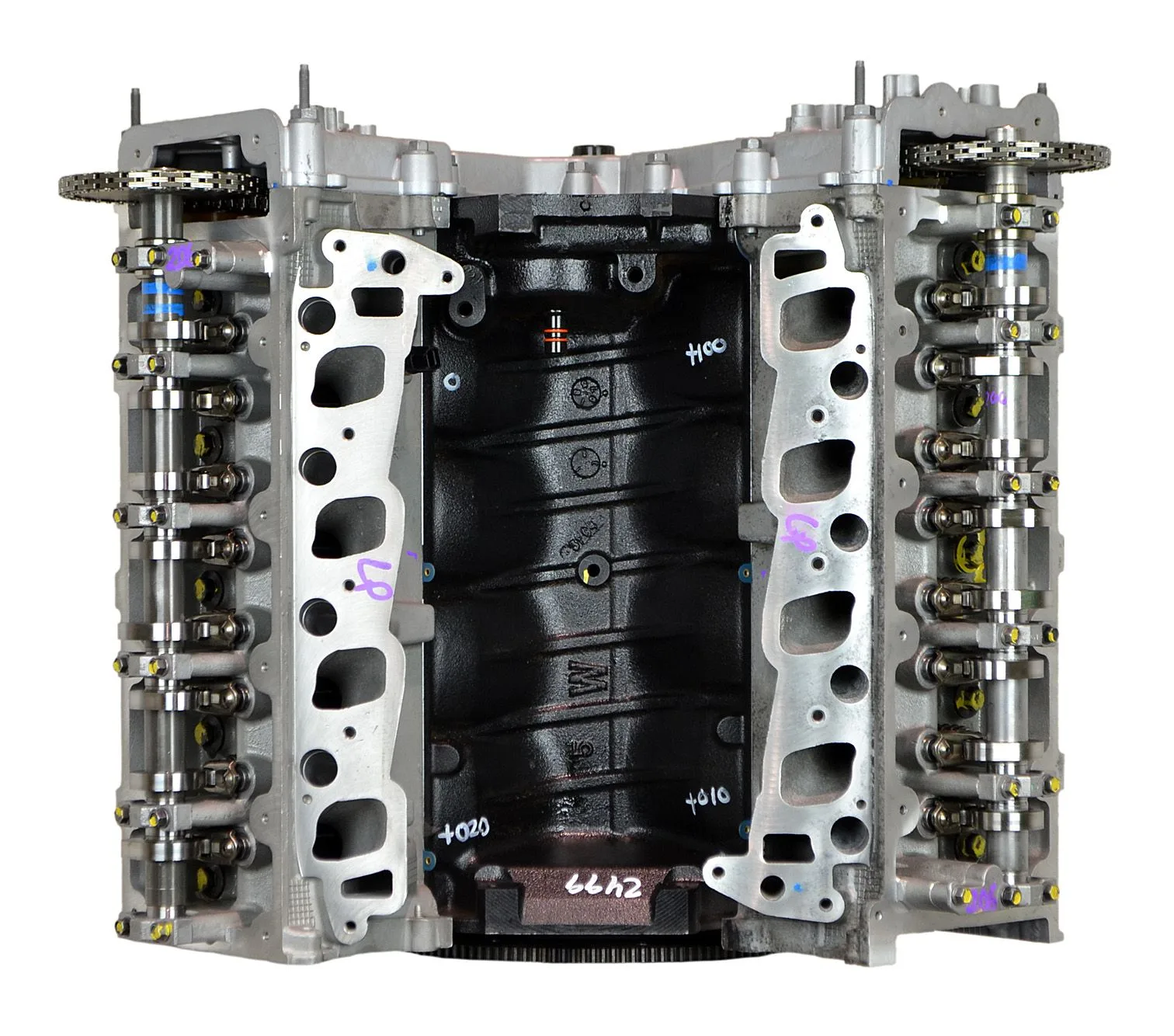 6.0 LS engine secured in branded freight crate