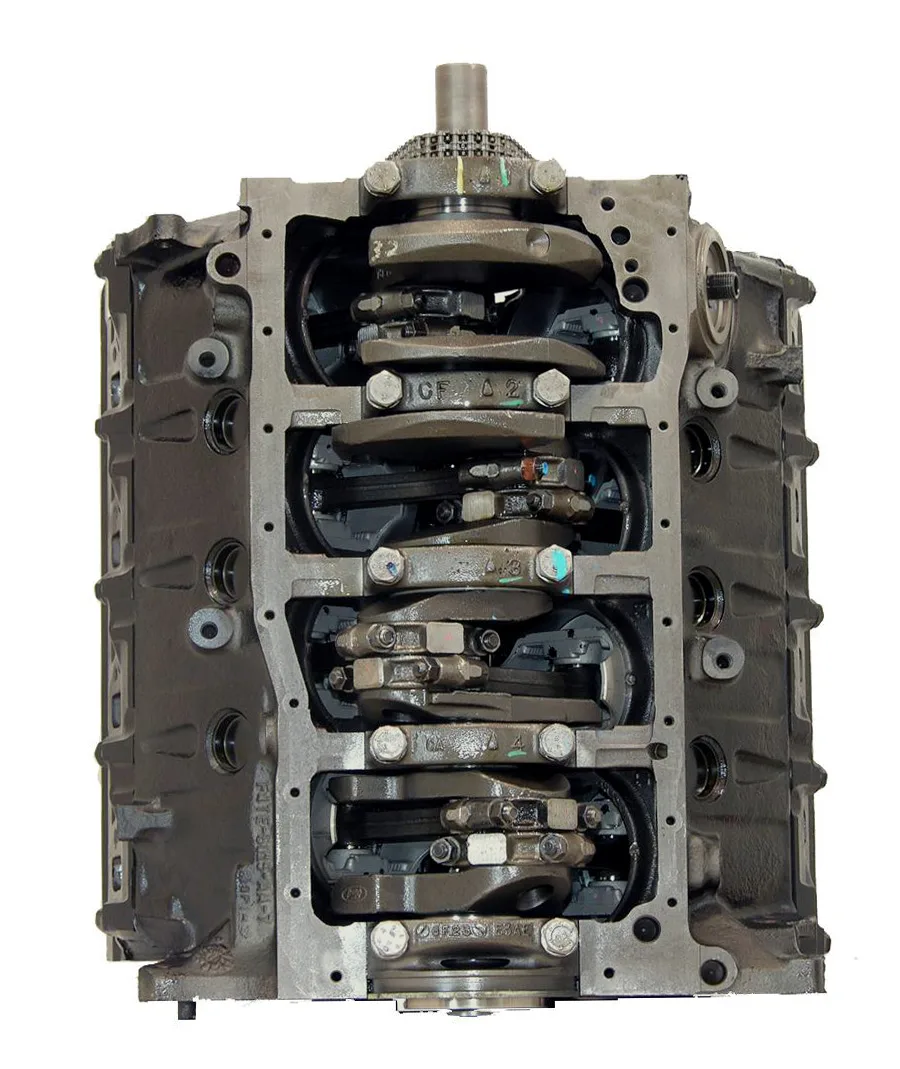 6.0 LS engine secured in branded freight crate