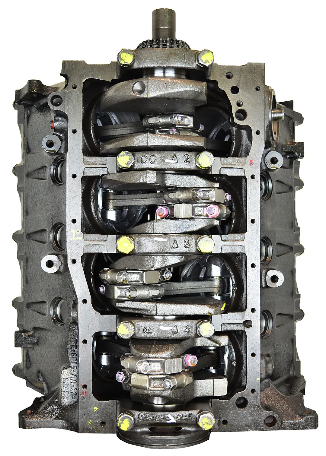 6.0 LS engine secured in branded freight crate