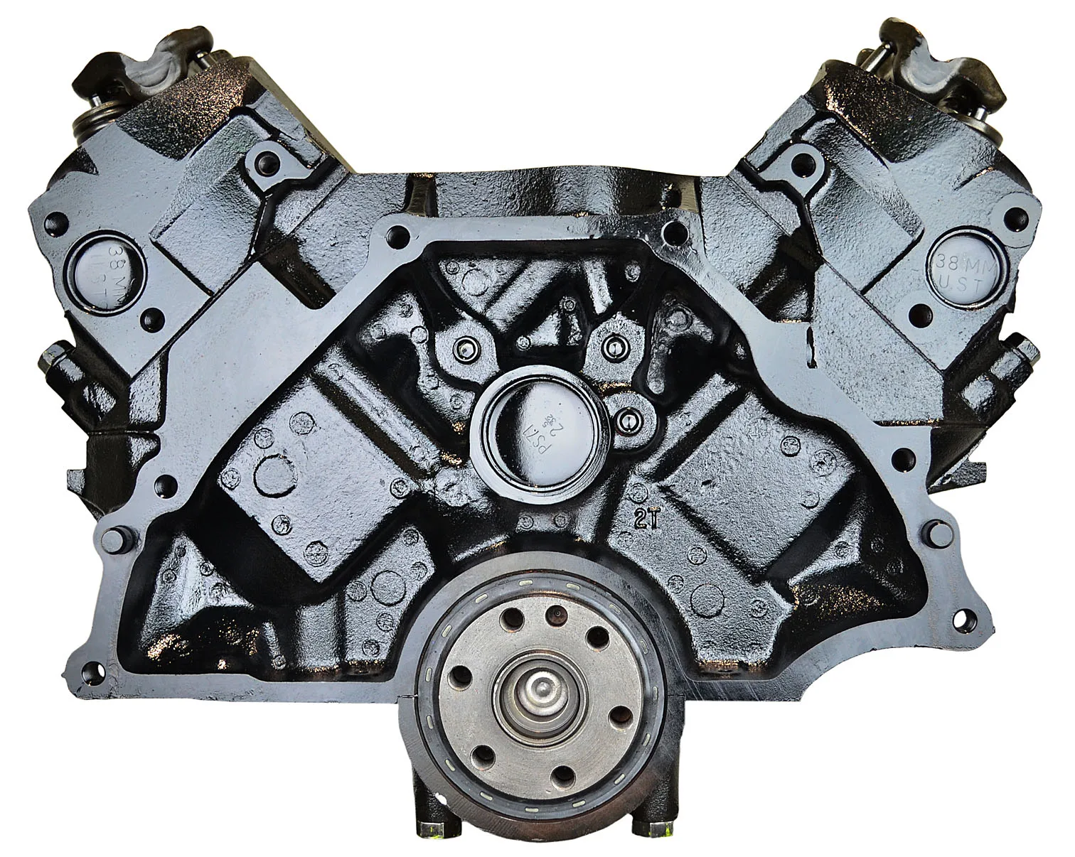 6.0 LS engine on branded inspection stand