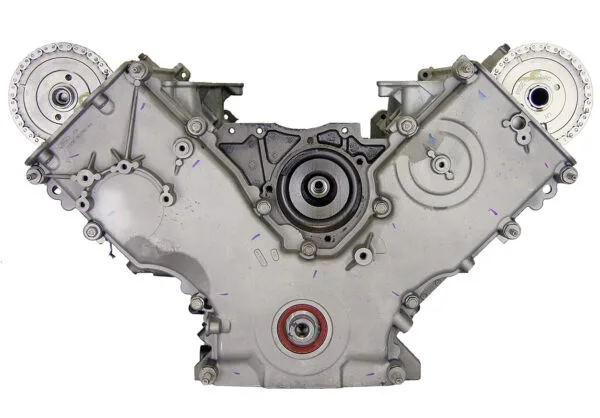 6.0 LS engine secured in branded freight crate