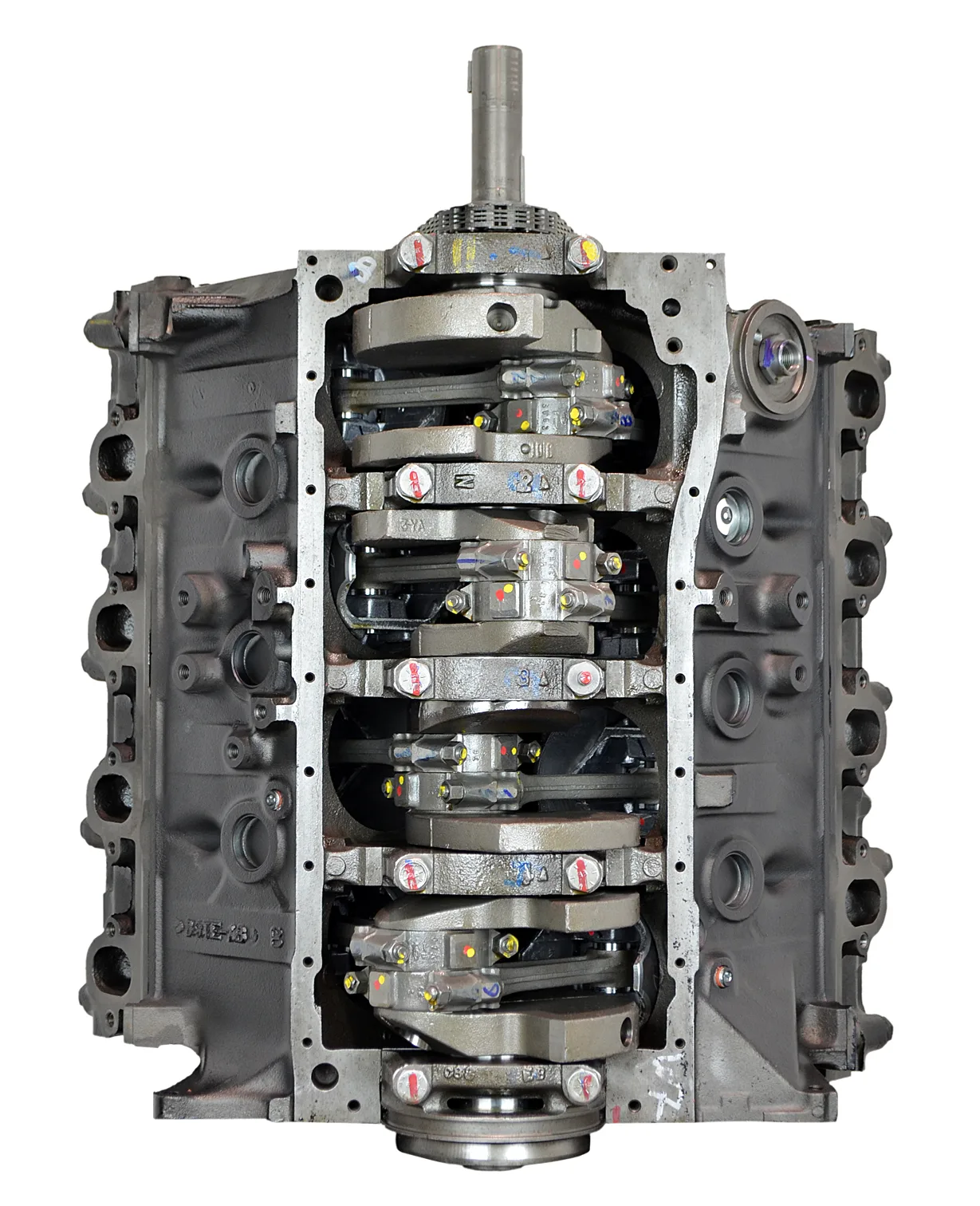 6.0 LS engine secured in branded freight crate