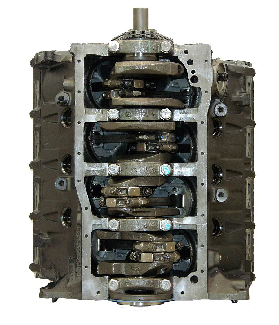 6.0 LS engine secured in branded freight crate