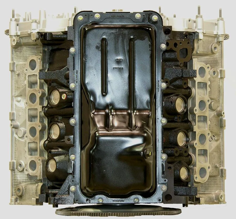 6.0 LS engine secured in branded freight crate
