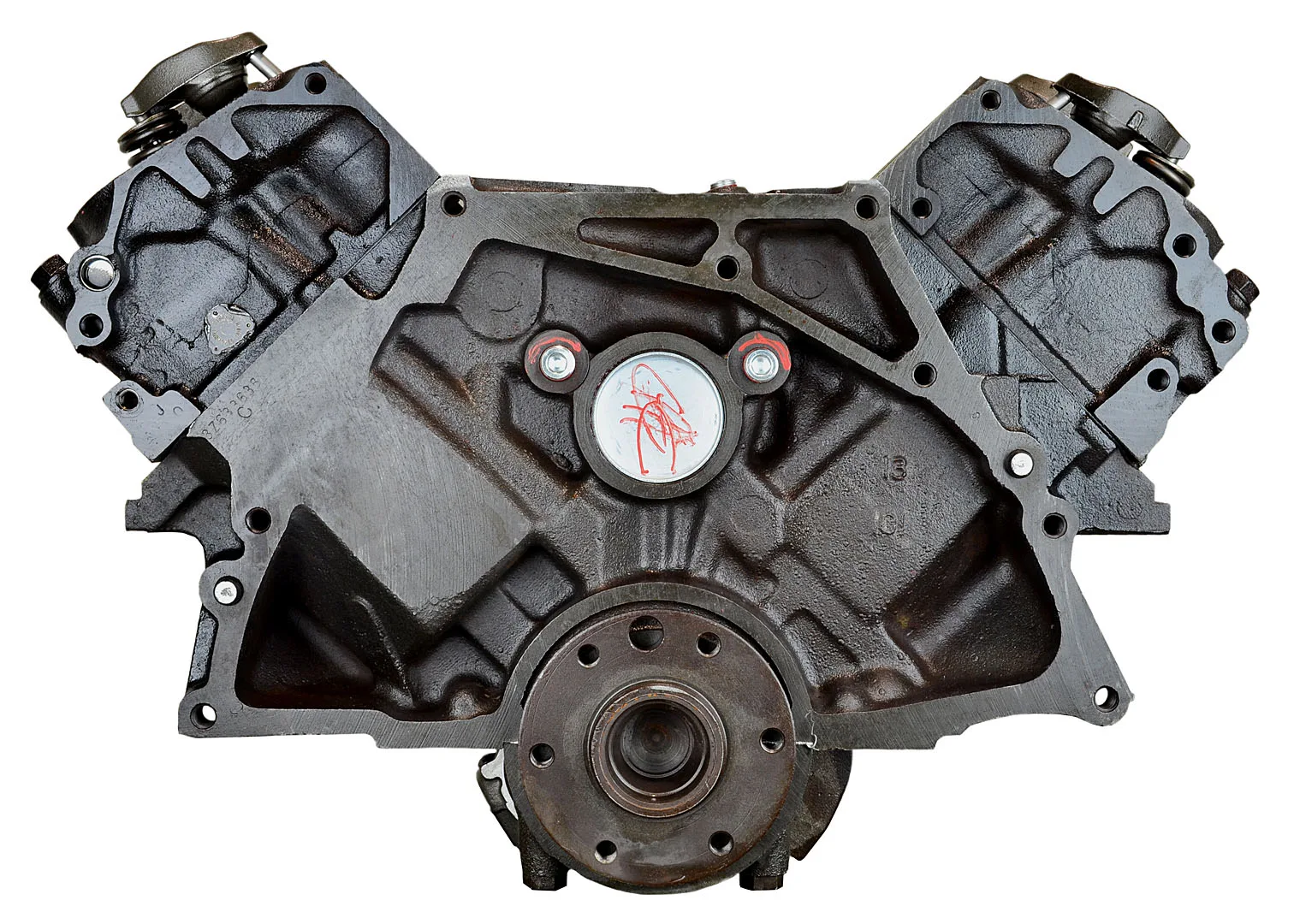 6.0 LS engine on branded inspection stand