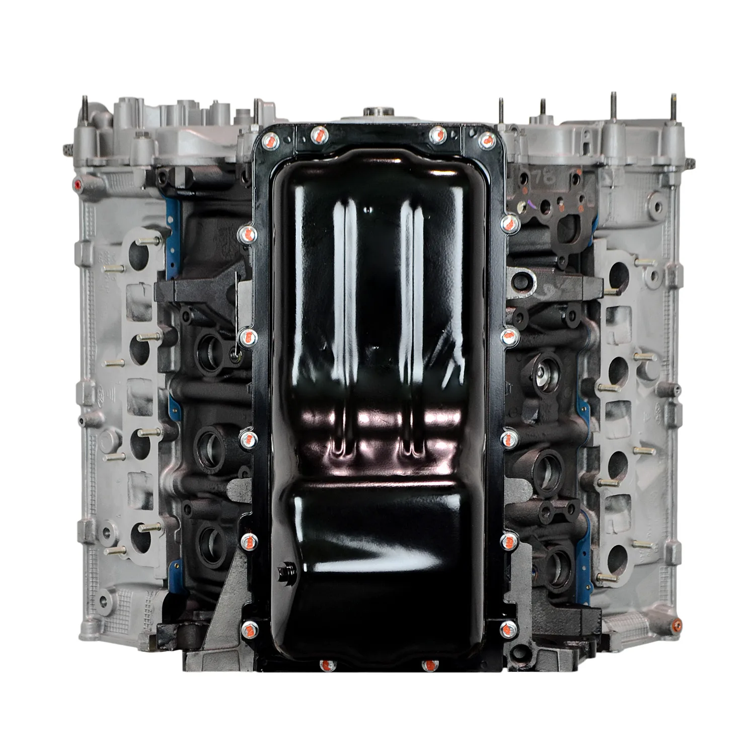 6.0 LS engine secured in branded freight crate