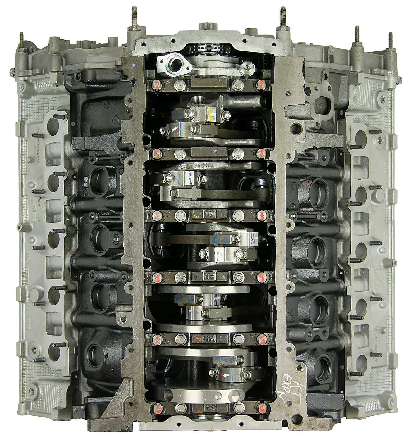 6.0 LS engine secured in branded freight crate
