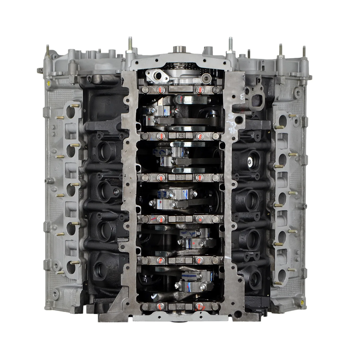 6.0 LS engine secured in branded freight crate
