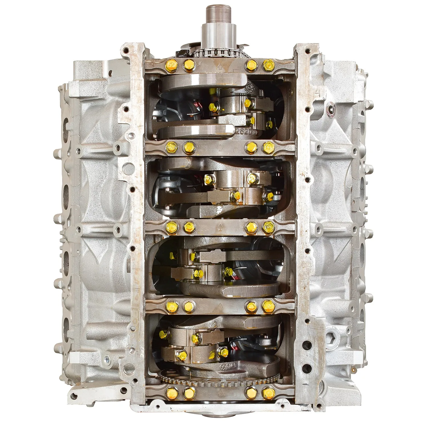 6.0 LS engine secured in branded freight crate