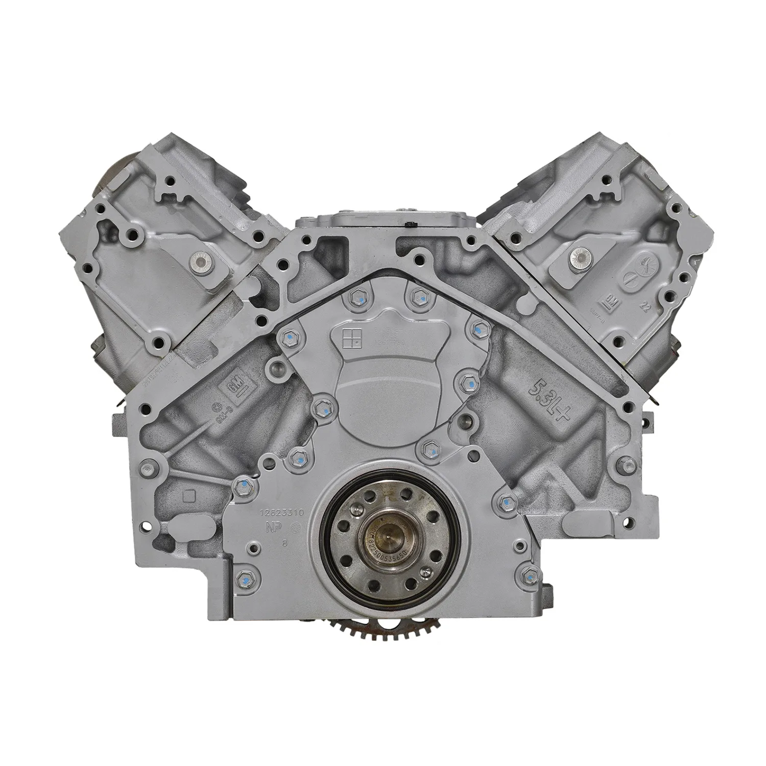 6.0 LS engine on branded inspection stand
