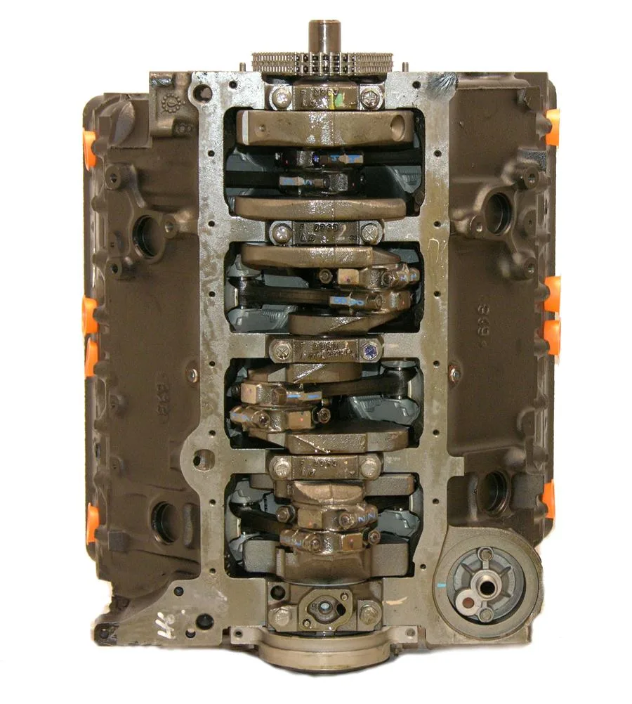 6.0 LS engine secured in branded freight crate