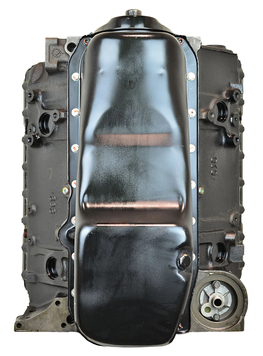 6.0 LS engine secured in branded freight crate