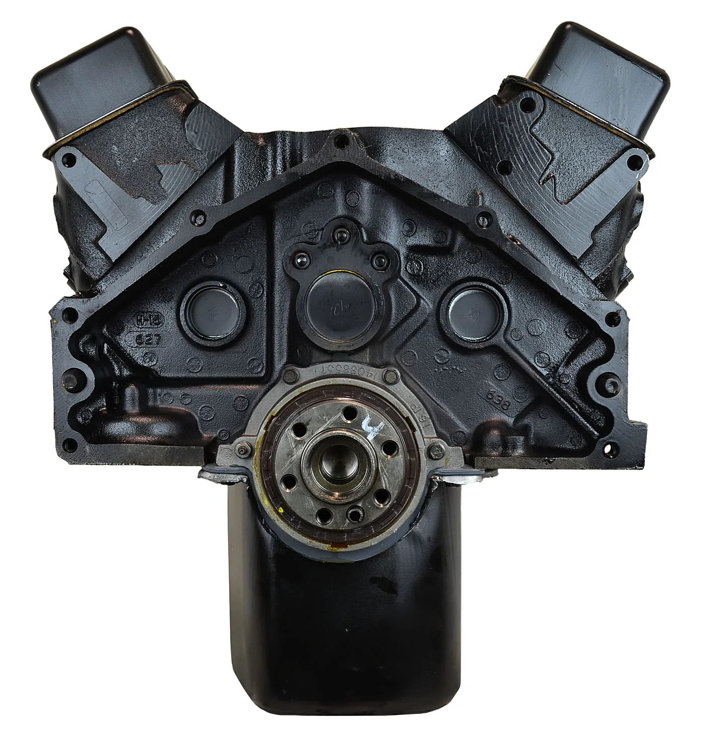6.0 LS engine on branded inspection stand