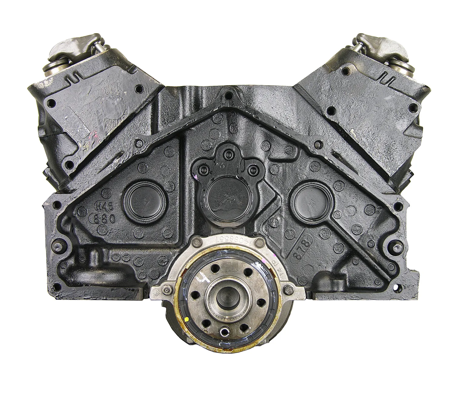 6.0 LS engine on branded inspection stand