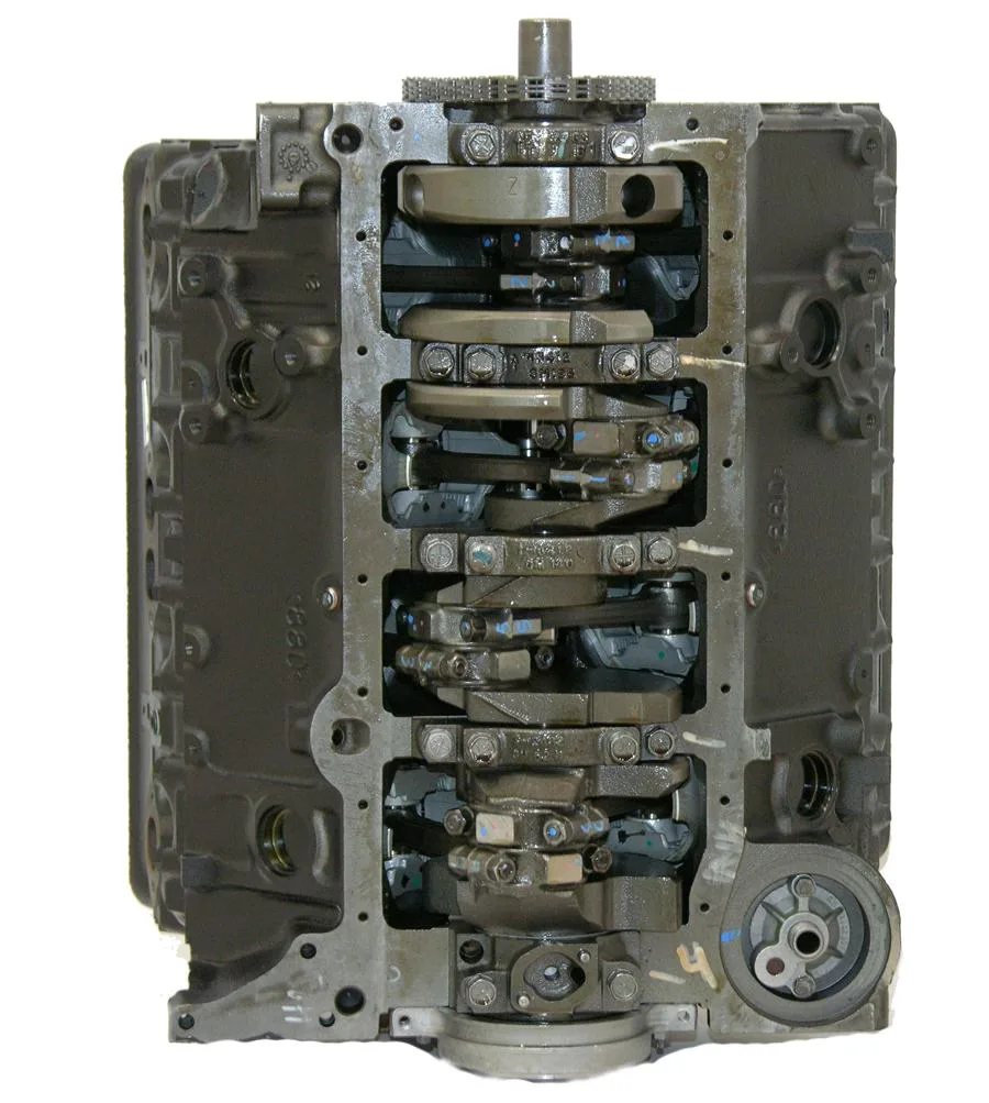 6.0 LS engine secured in branded freight crate