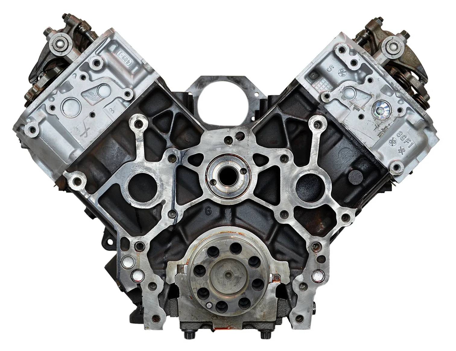 6.0 LS engine on branded inspection stand