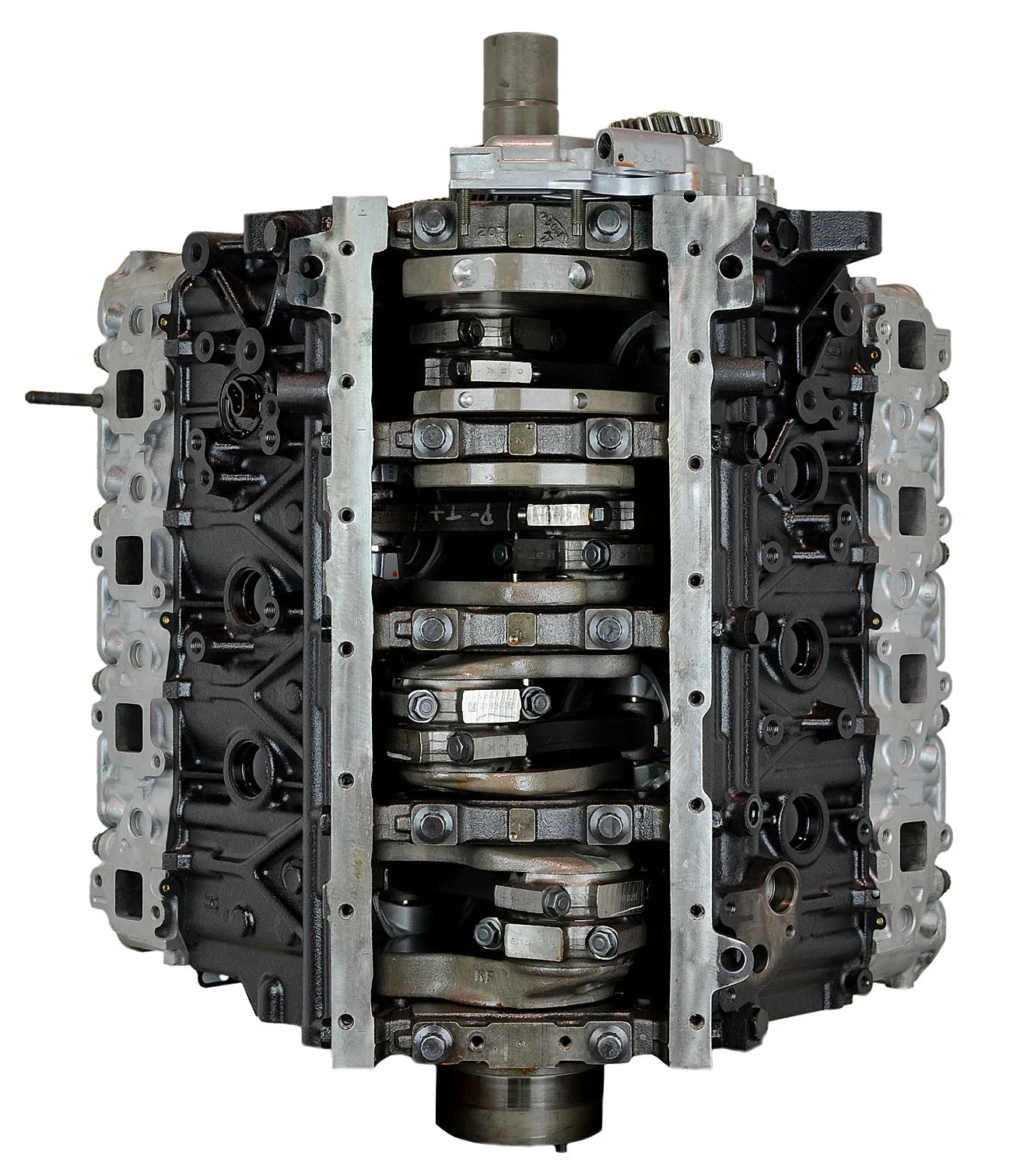 6.0 LS engine secured in branded freight crate