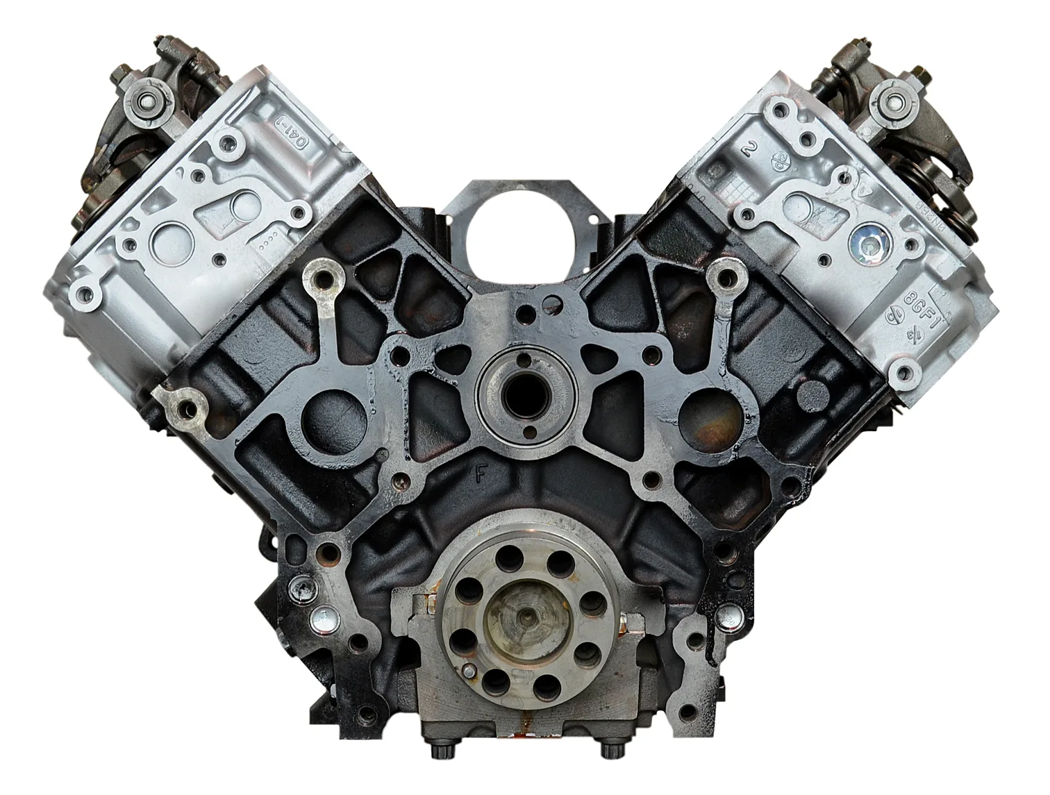6.0 LS engine on branded inspection stand